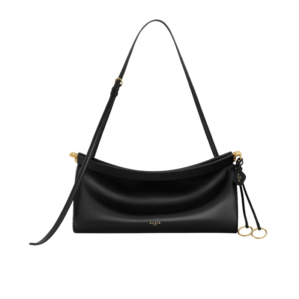 알라이아 르 클릭 이스트 웨스트 레더 스몰백 블랙