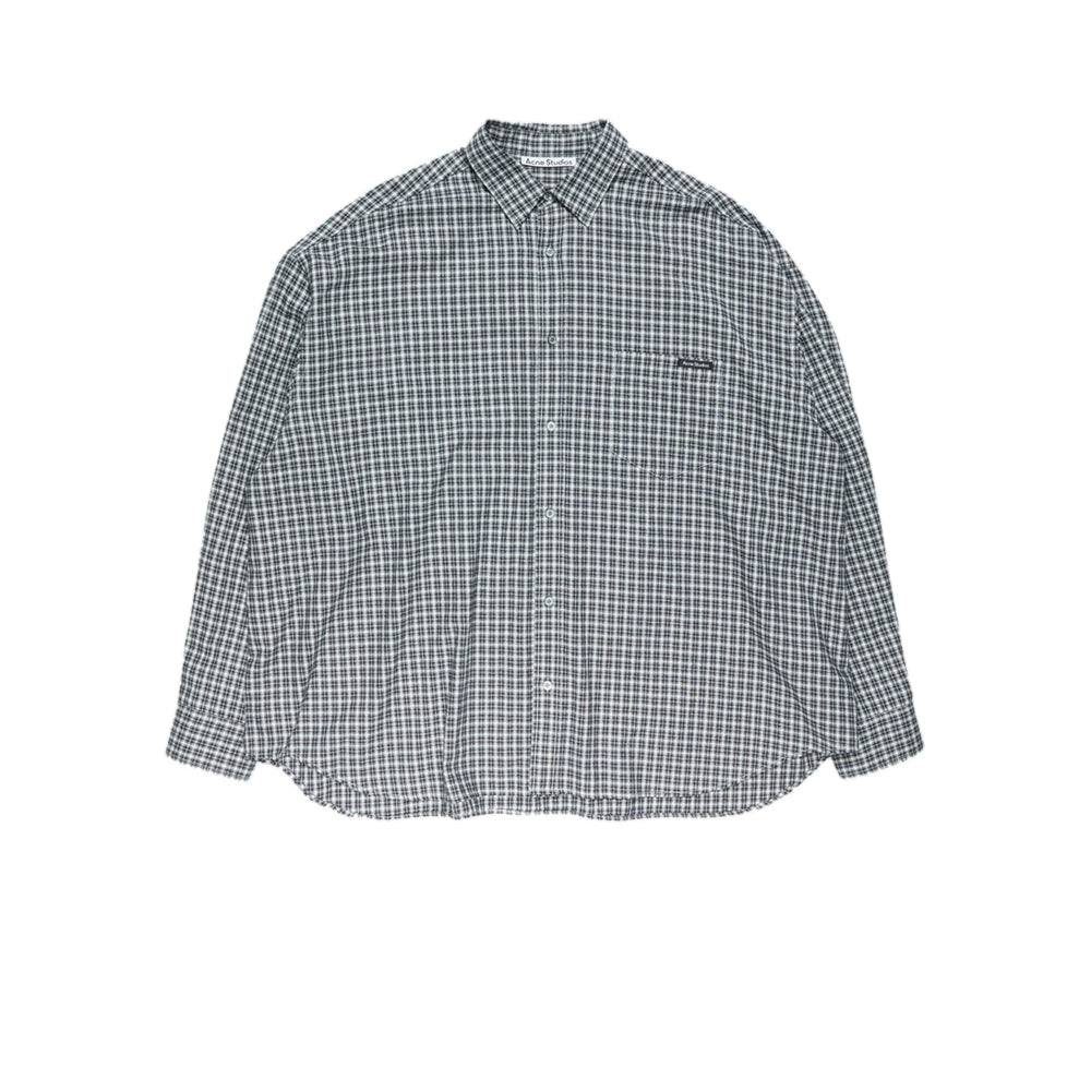 아크네 스튜디오 플란넬 버튼업 셔츠 블랙 화이트(국내배송)(당일배송)