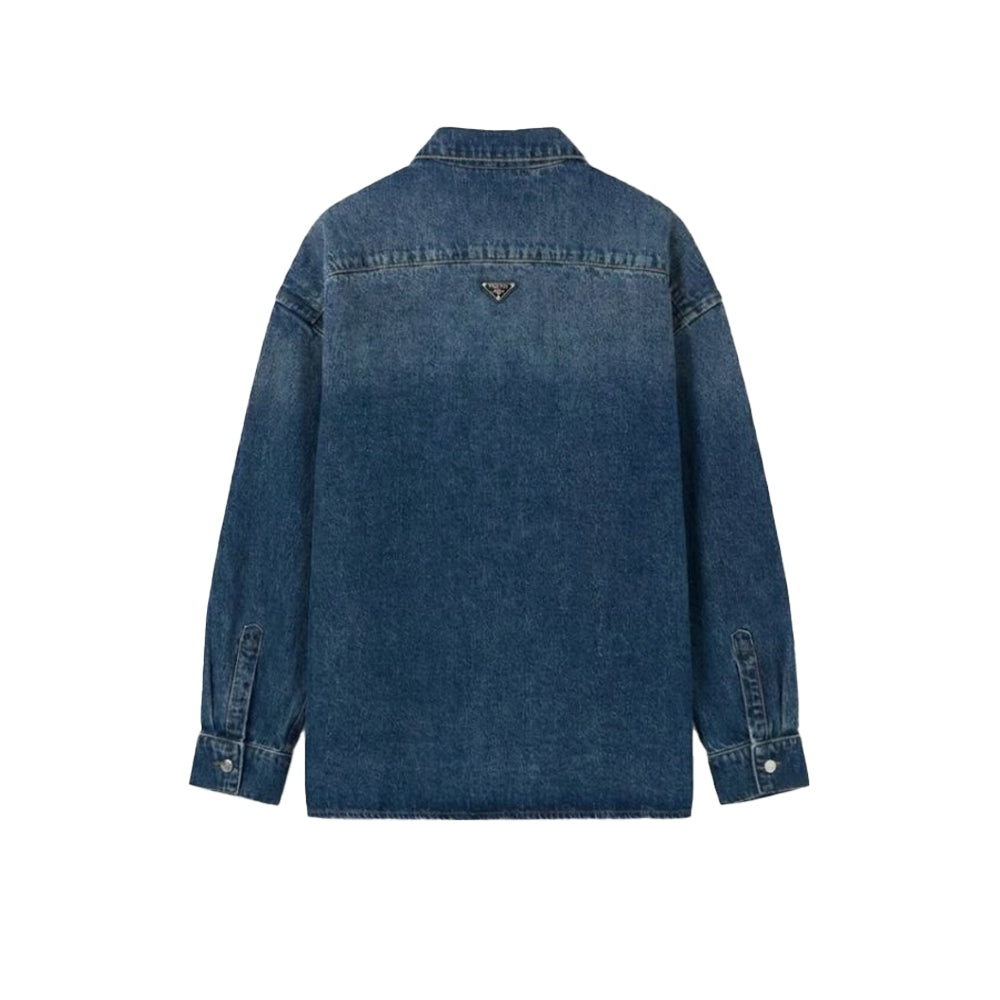 프라다 트라이앵글 로고 데님셔츠(국내배송)(당일배송)