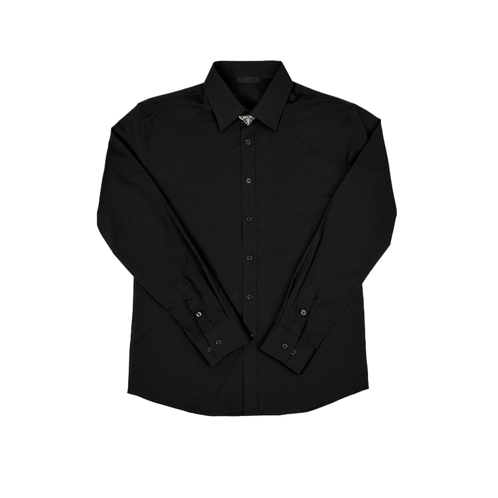 프라다 넥 삼각 로고 플레이트 셔츠(국내배송)(당일배송)(2COLOR)