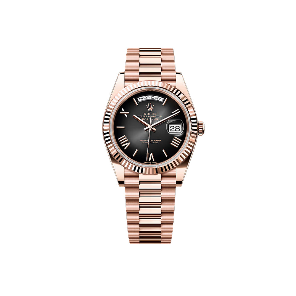 롤렉스 데이데이트 40mm 228235 블랙 슬레이트 옴브레 로만 프레지던트