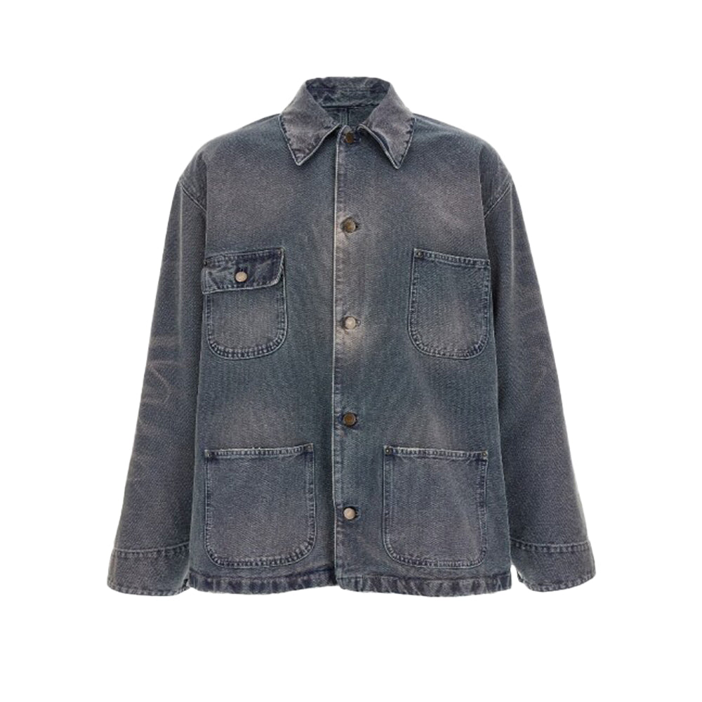 프라다 디스트레스 코튼 캔버스 블루종 재킷(국내배송)(당일배송)