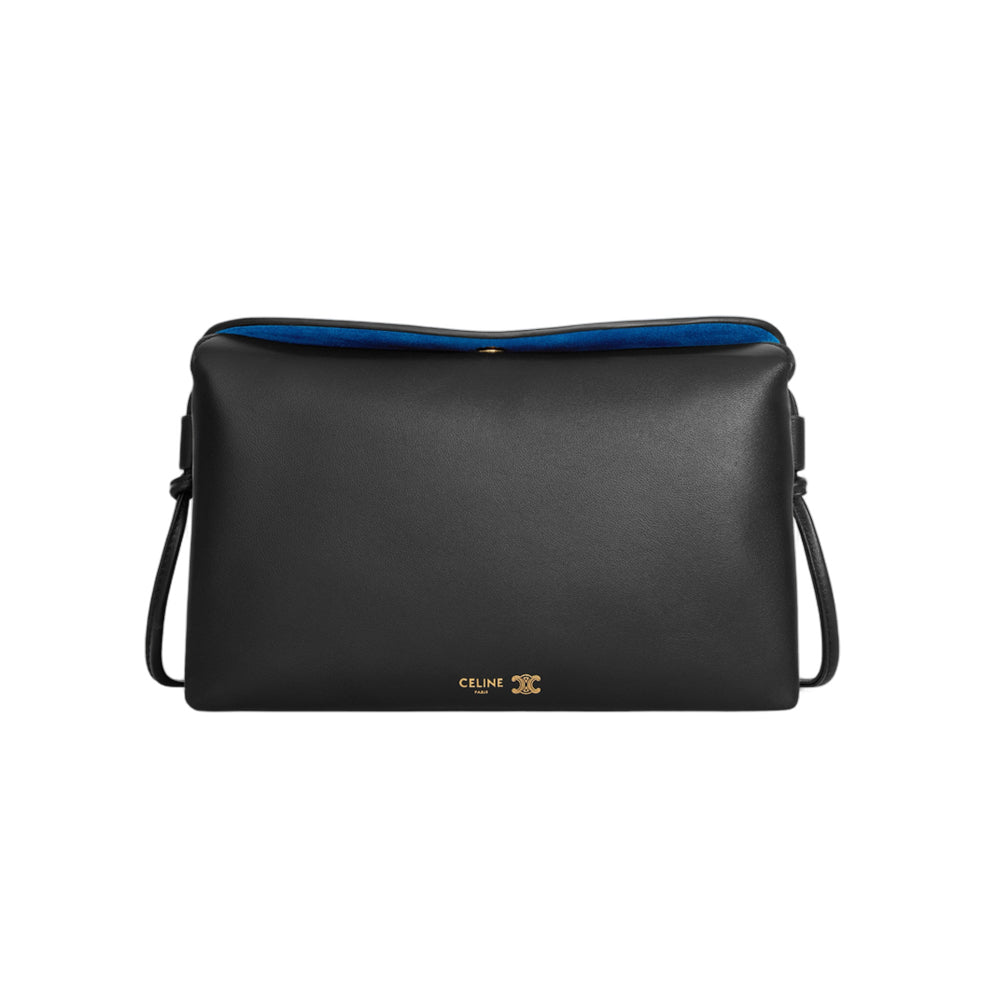 셀린느 트리오 플랩 스무스 램스킨 블랙