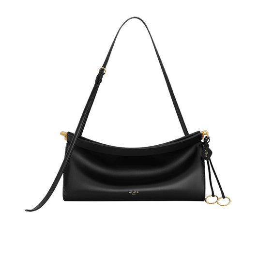 알라이아 르 클릭 이스트 웨스트 레더 스몰백 블랙