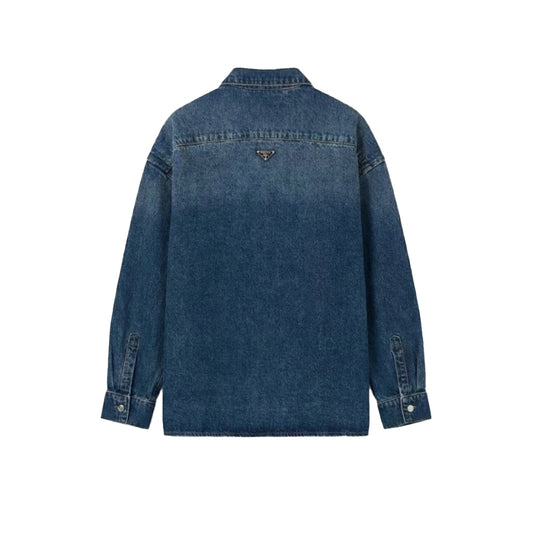 프라다 트라이앵글 로고 데님셔츠(국내배송)(당일배송)