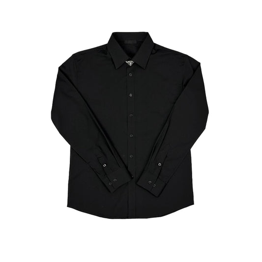 프라다 넥 삼각 로고 플레이트 셔츠(국내배송)(당일배송)(2COLOR)